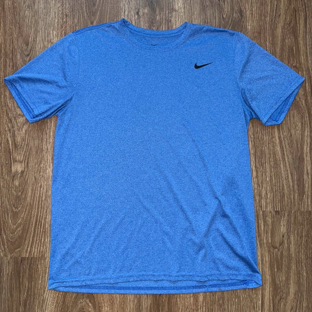 Nike Heather Blue Dri-Fit Tee (Large)